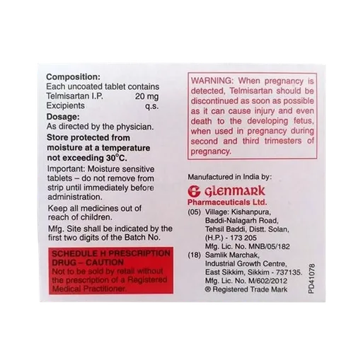 telma 20 tablet 30's